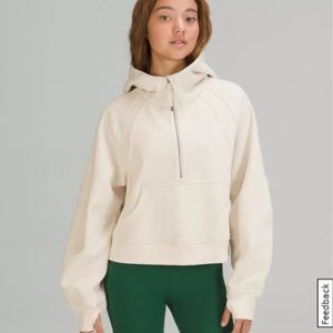 Lululemon white opal oversized cropped scuba xs/s